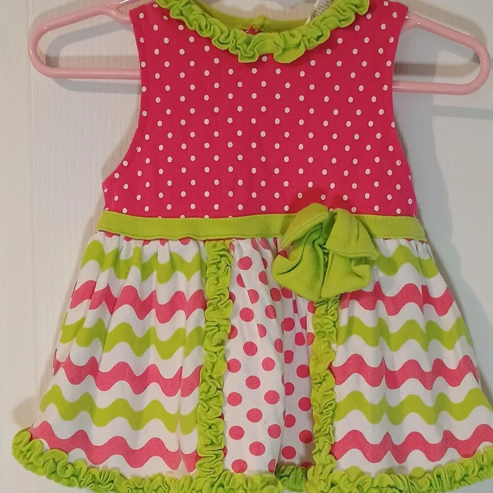 Baby Essentials Old Navy/Dress Set/Girls 12-18M/Pink Cream/2pc
